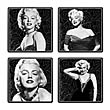 Marilyn Monroe Coaster 4-Pack